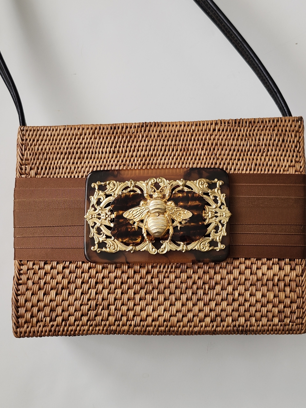 Bosom Buddy Bali Bag With Gold Bumble  Bee